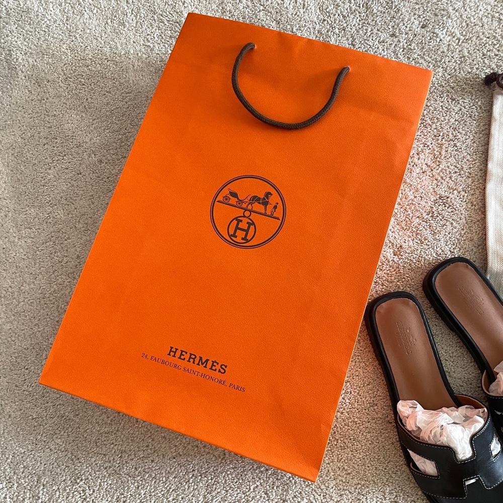 Hermes Oran Black Women's Slide Sandals - Picture 3 of 13